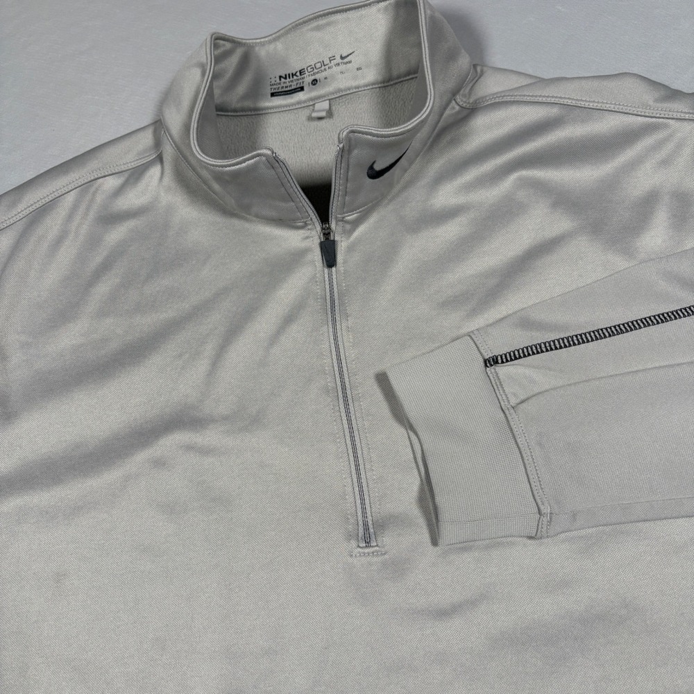 Nike Golf Pullover Mens XL Therma-FIT Gray Quarter-Zip 416574-061